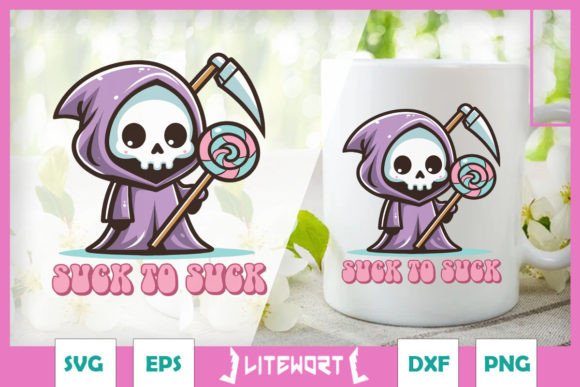 Cute Lollipop Funny Grim Reaper SVG Review