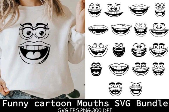 Funny Cartoon Mouths SVG Bundle Review