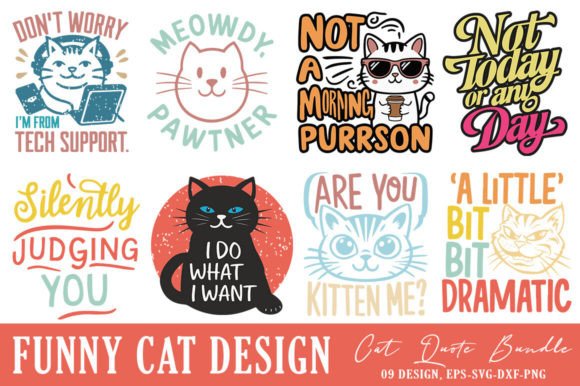 Funny Cat Saying SVG PNG Bundle Review