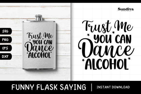 Funny Flask Quotes SVG Alcohol Saying 1 Review