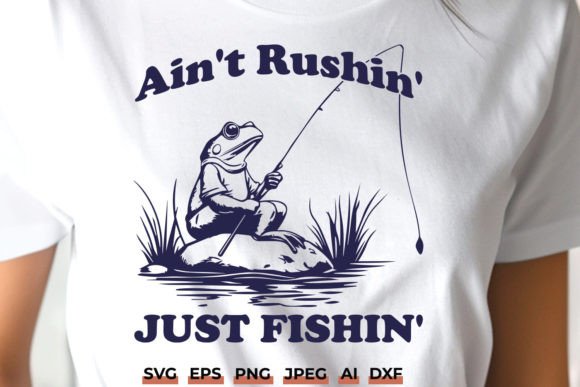 Funny Frog Fishing SVG - Just Fishin Review