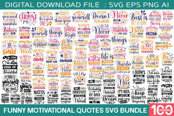 Funny Motivational Quotes Svg Bundle 10 Review