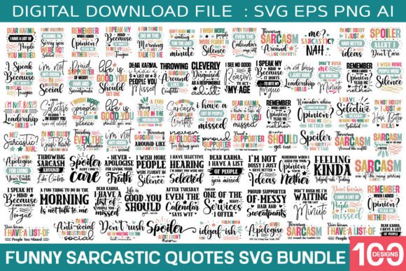 Funny Sarcastic Quotes Svg Bundle 100 Review
