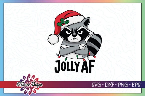 Jolly AF Funny Raccoon Christmas SVG Review