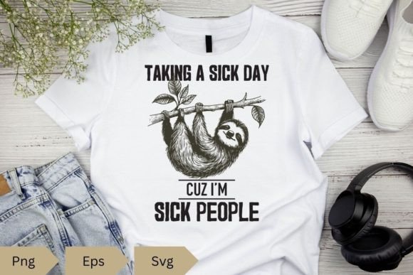 Taking a Sick Day Funny Lazy Sloth Svg Review